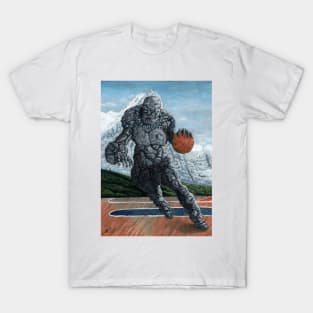 Stone Golem Playing Basketball T-Shirt